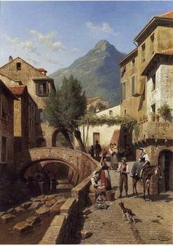 unknow artist European city landscape, street landsacpe, construction, frontstore, building and architecture. 099 china oil painting image